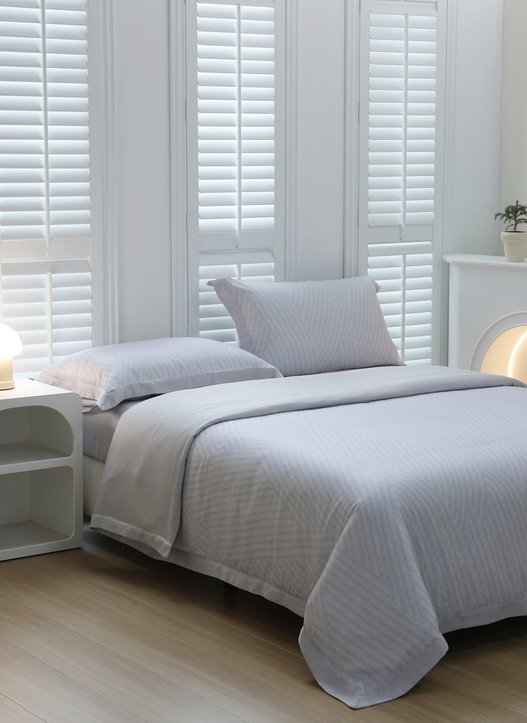 TENCEL™ Lyocell All Season Grey Wide Stripe
