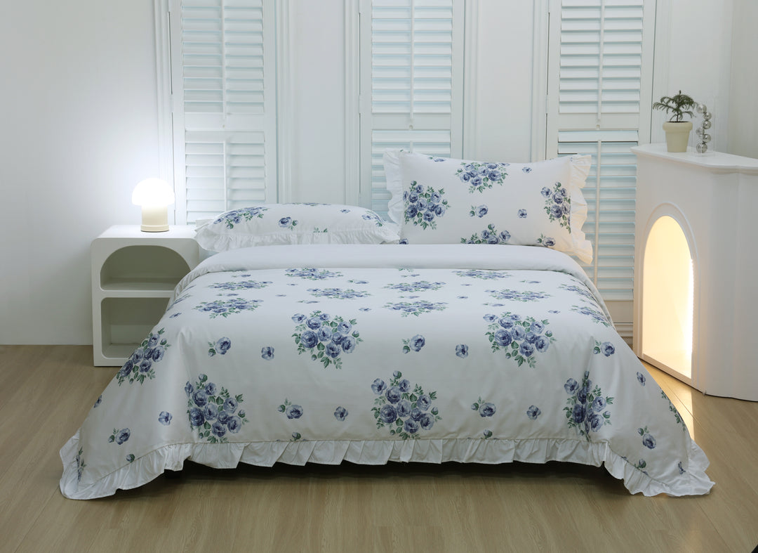 Premium Organic Cotton Charming Blue Rose
