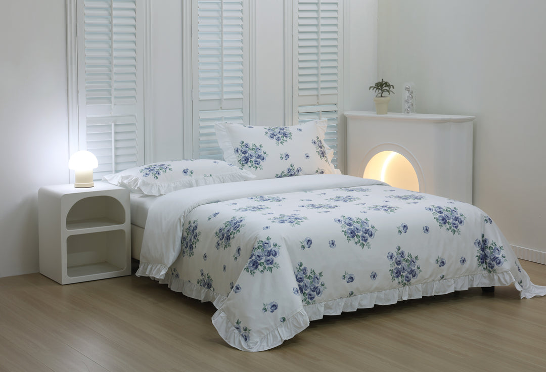 Premium Organic Cotton Charming Blue Rose