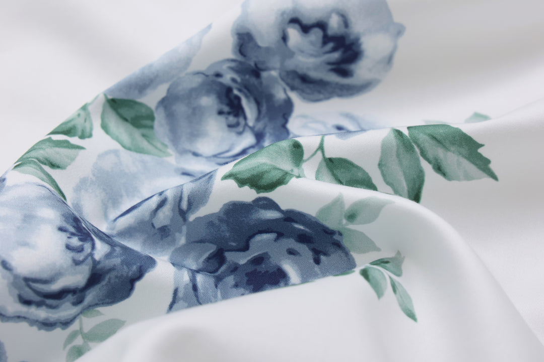 Premium Organic Cotton Charming Blue Rose