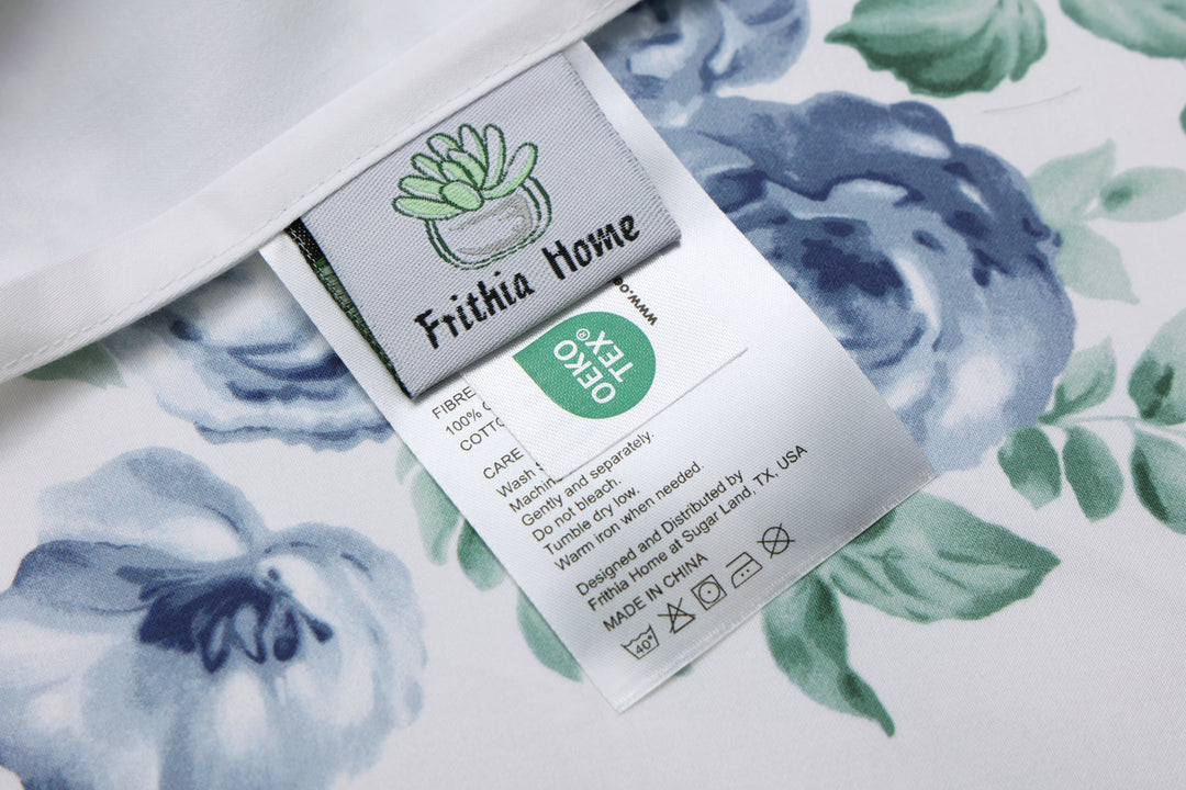 Premium Organic Cotton Charming Blue Rose