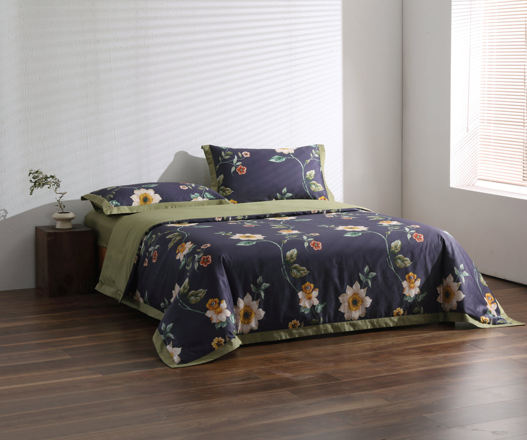 Premium Organic Cotton Deep Blue Night-Blooming Jasmine