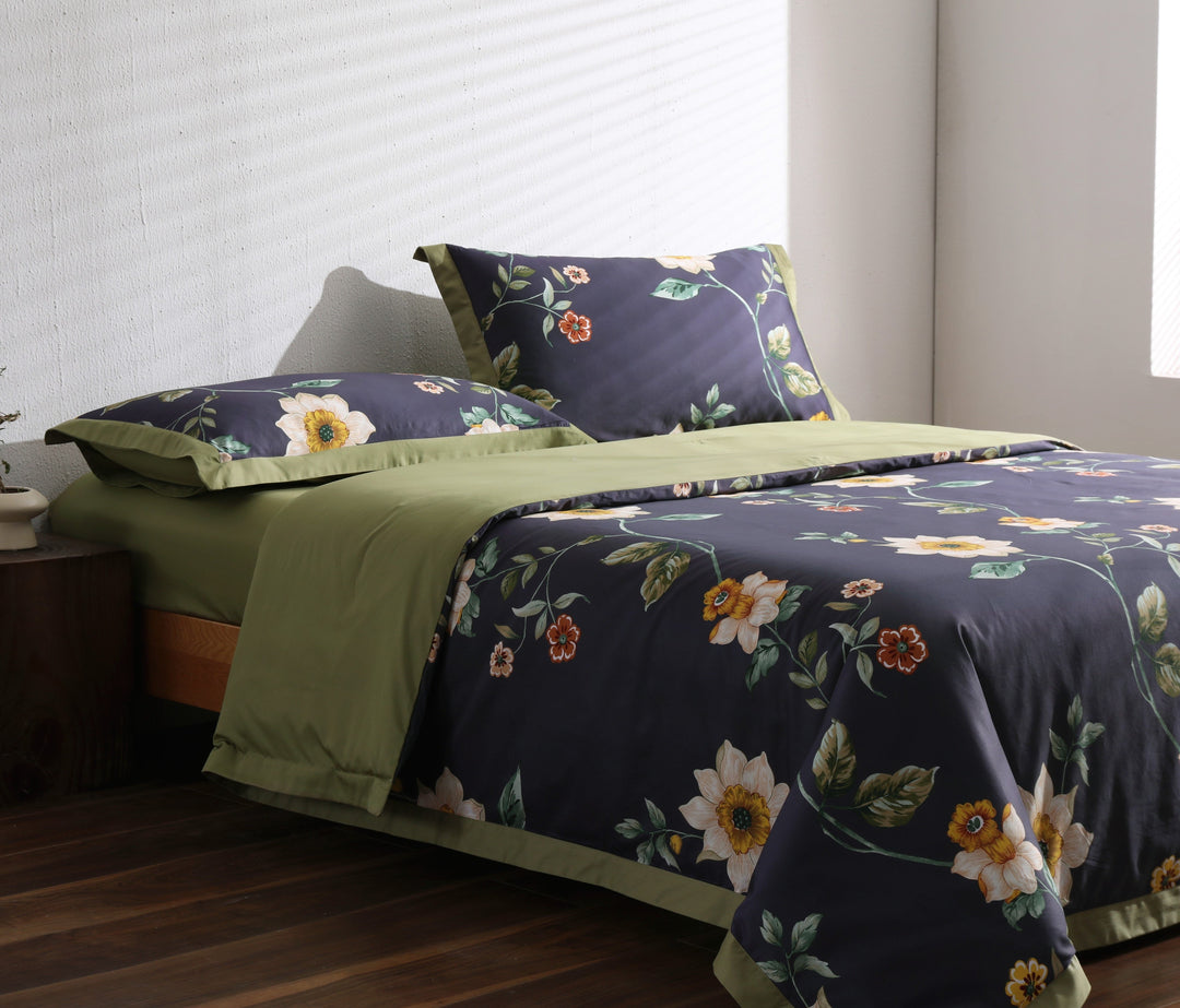 Premium Organic Cotton Deep Blue Night-Blooming Jasmine